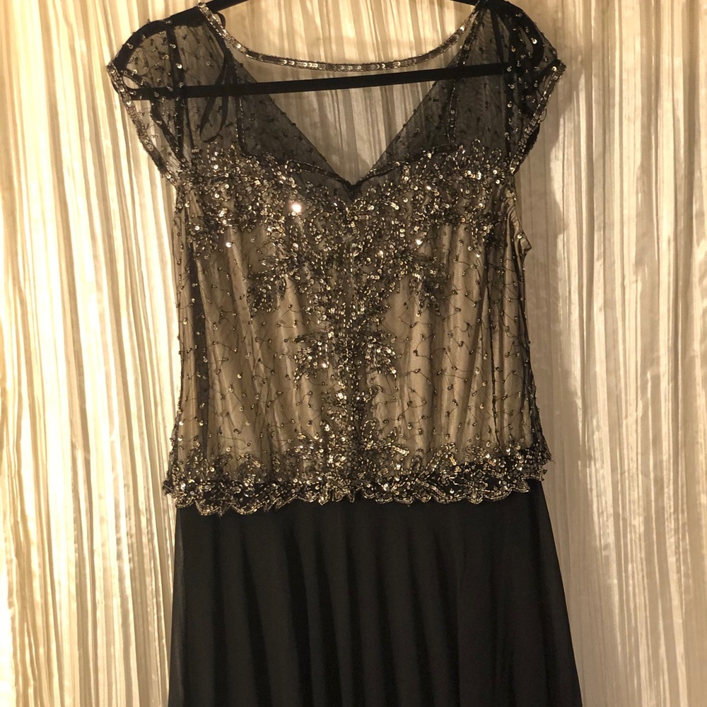 JKARA Embellished Evening Gown